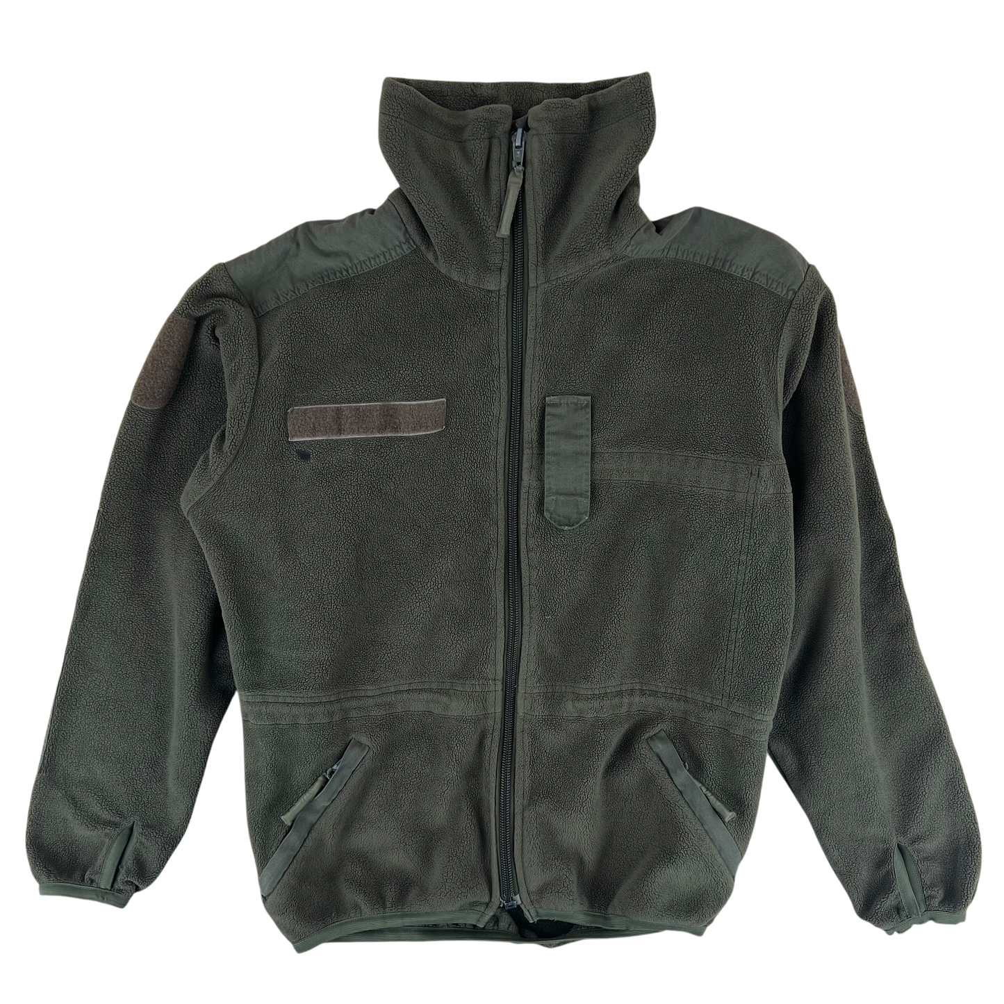 Austrian Army Olive Fleece Cardigan - Medium