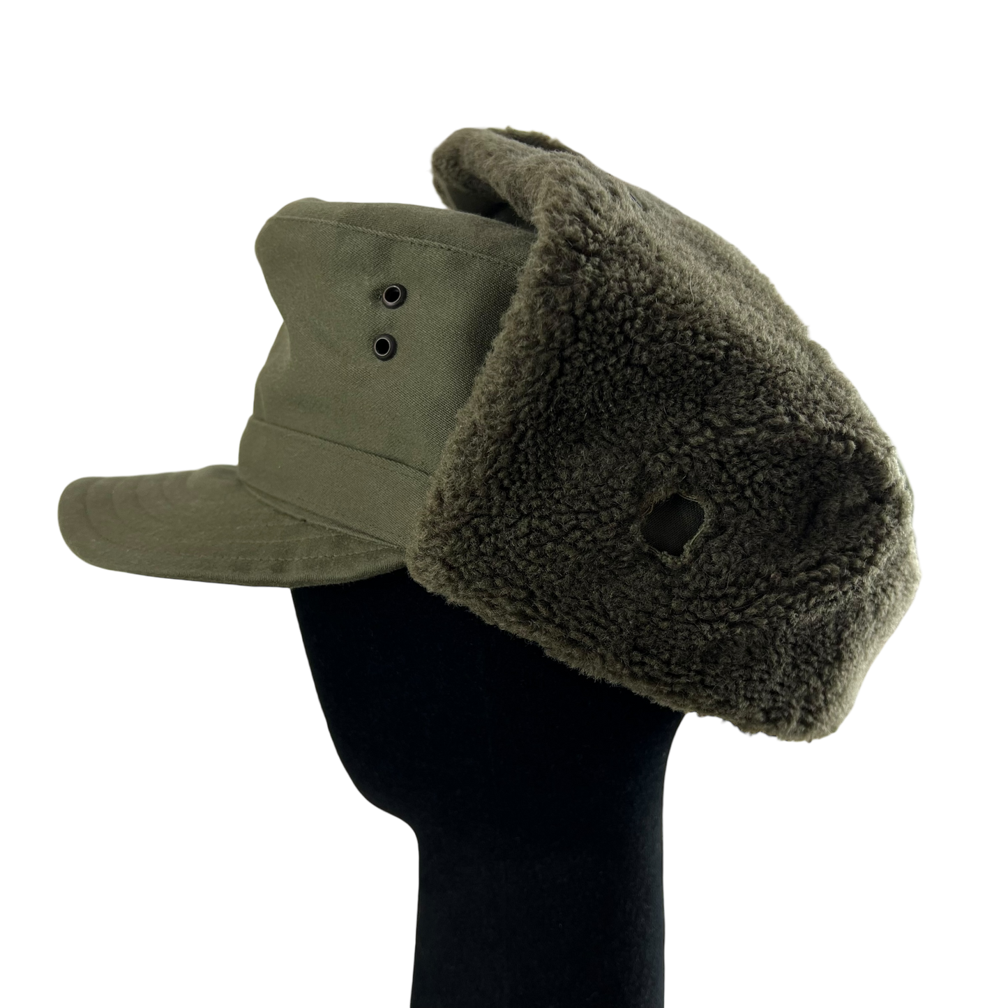 Austrian Army Olive Drab Cold Weather Trapper Cap - Medium / Large