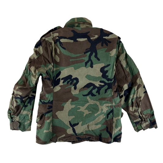 US Army M81 Woodland Camo M65 Cold Weather Field Coat - Small