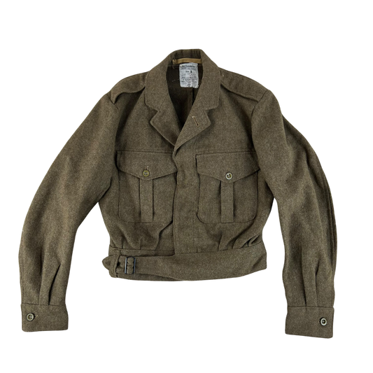 British Army 50s Khaki Ike 1949 Pattern Battle Dress Jacket - Medium SIZE 8