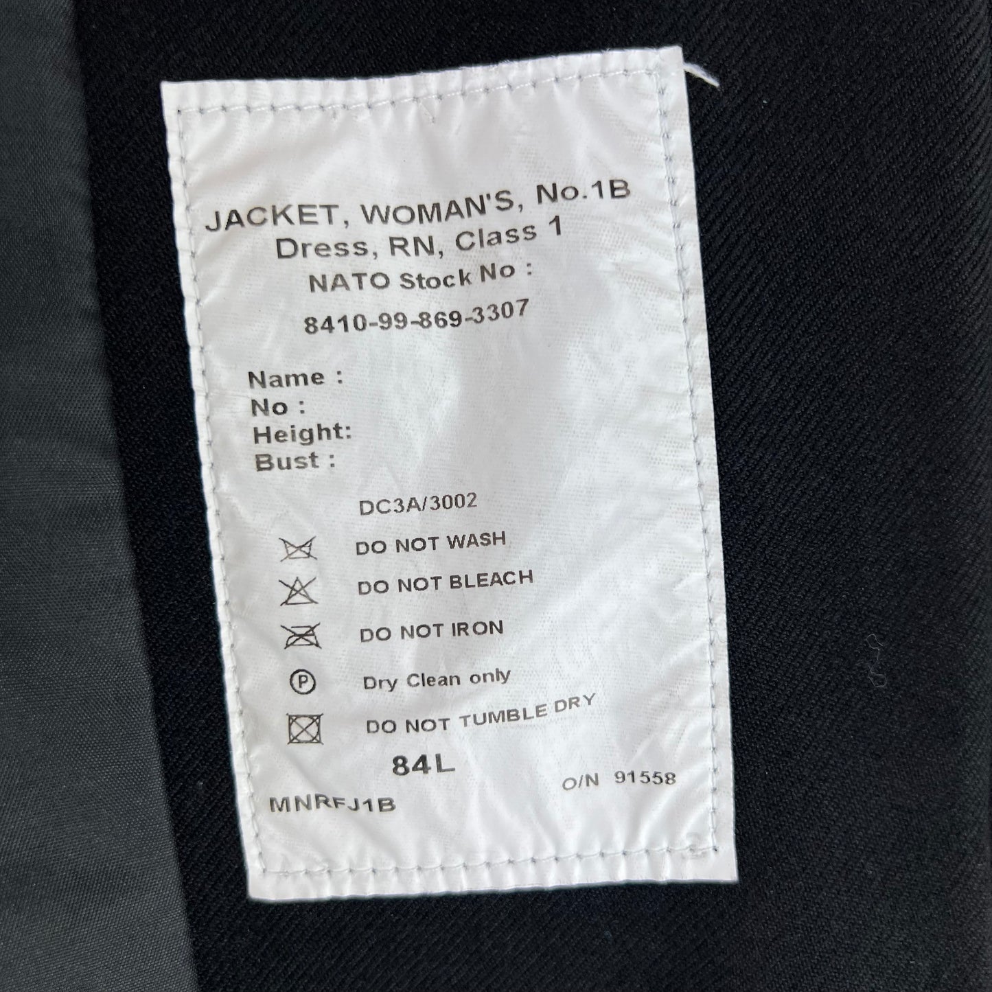 British Royal Navy Women's No1 Class 1 Dress Jacket - X Small