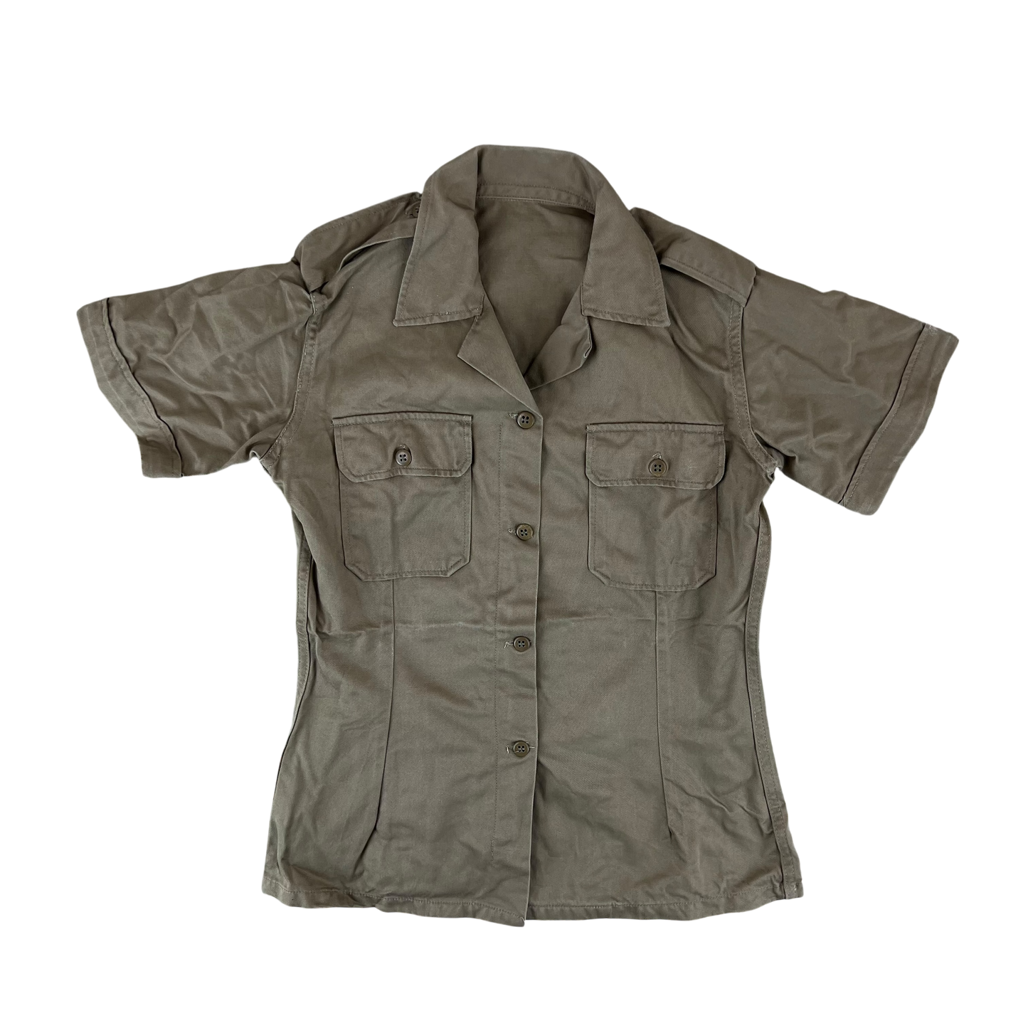 Greek Army M65 Khaki Shirt Short Sleeve - X Small