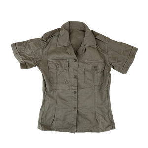 Greek Army M65 Khaki Shirt Short Sleeve - X Small