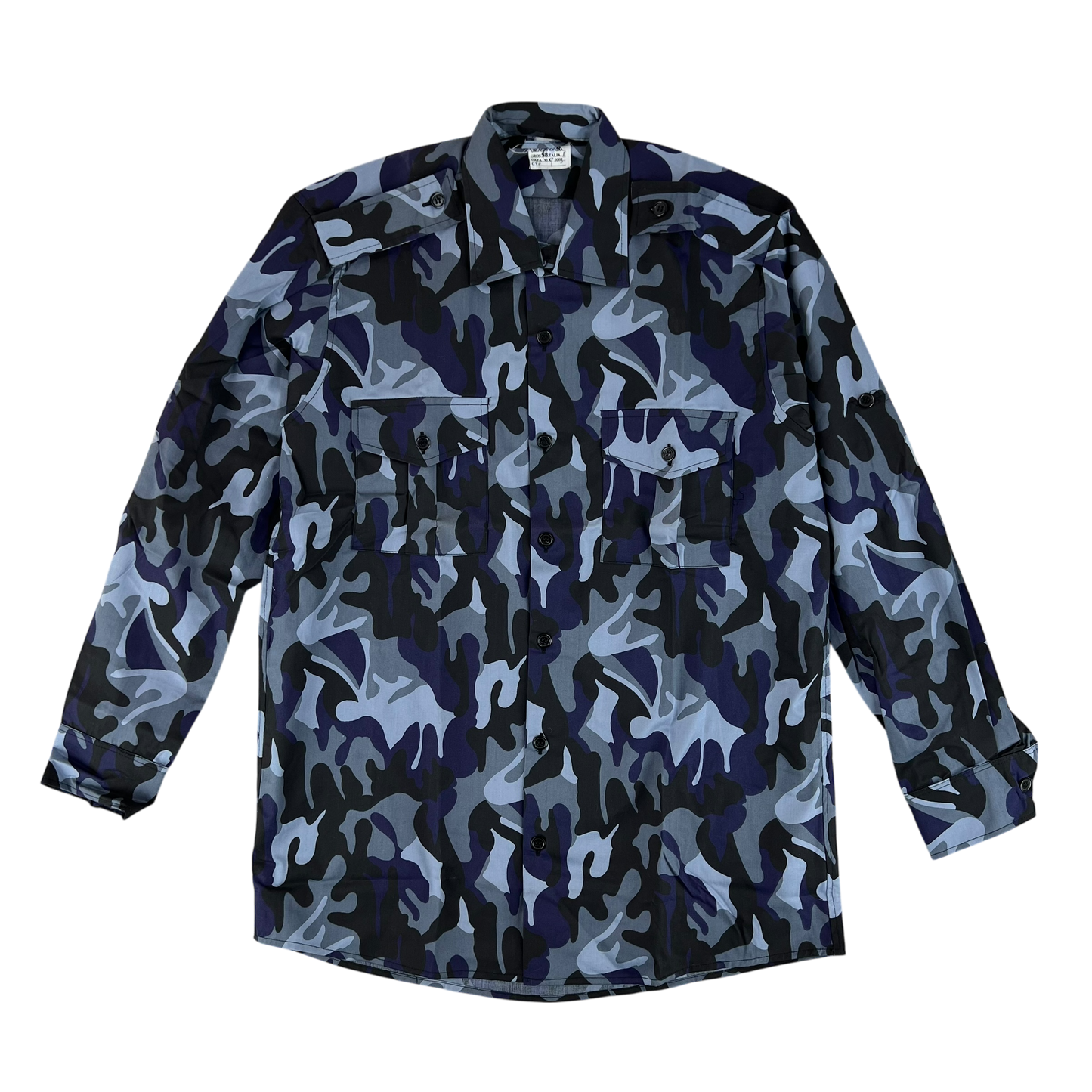 Romanian Army / Police M1990 Blue Leaf Camouflage Long Sleeve Shirt - Medium