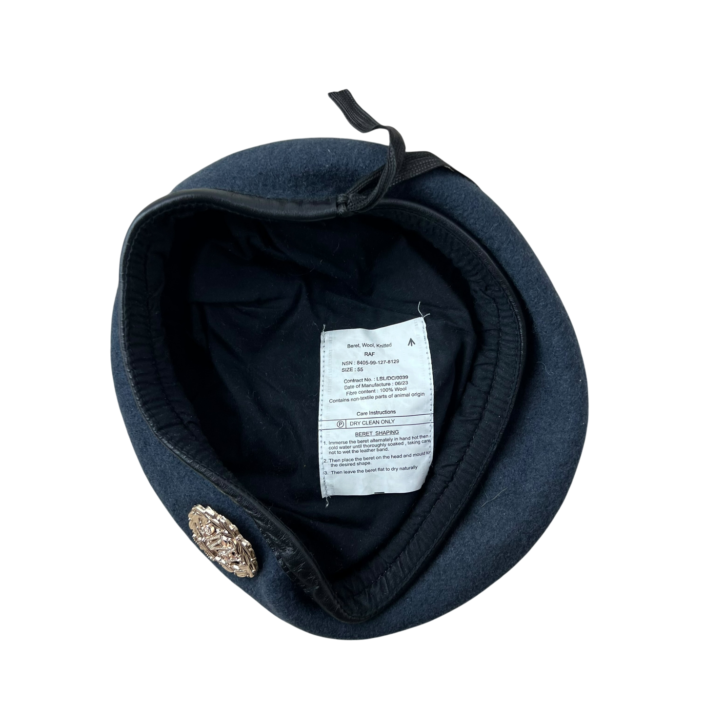 British RAF Beret w/ Badge - Small 55cm