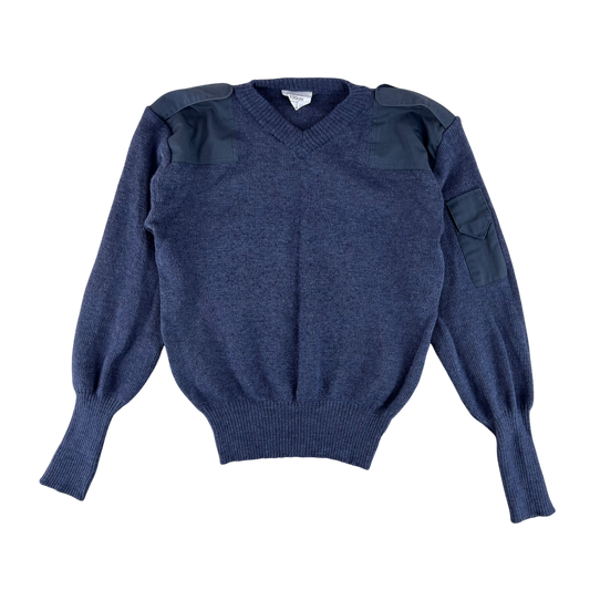 British RAF Wool V Neck Pullover Jersey Jumper - Medium 100cm