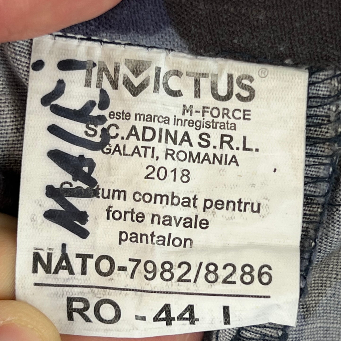 Romanian Navy M2017 Blue Camouflage Ripstop Trousers - W31 L31