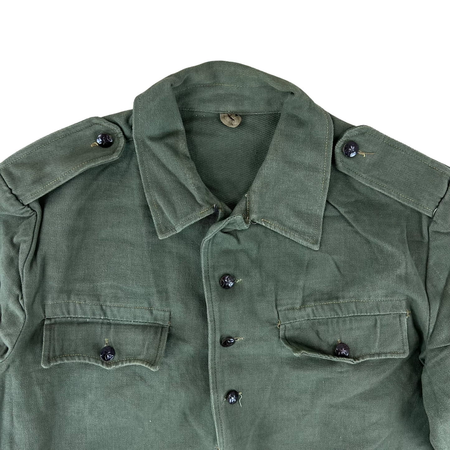 Bulgarian People's Army Olive Green Cossack Shirt - Large