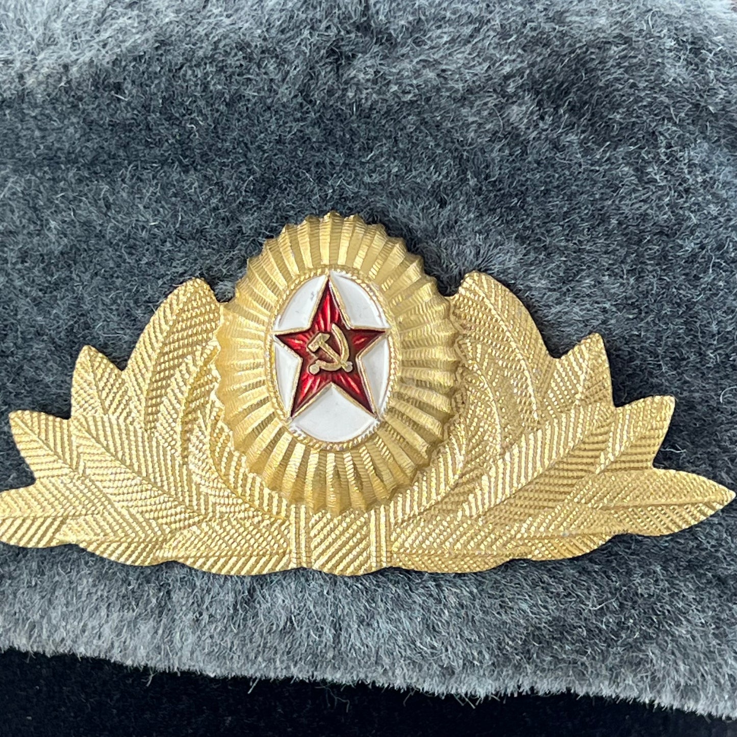 Soviet Red Army Officer's Grey Ushanka - Small