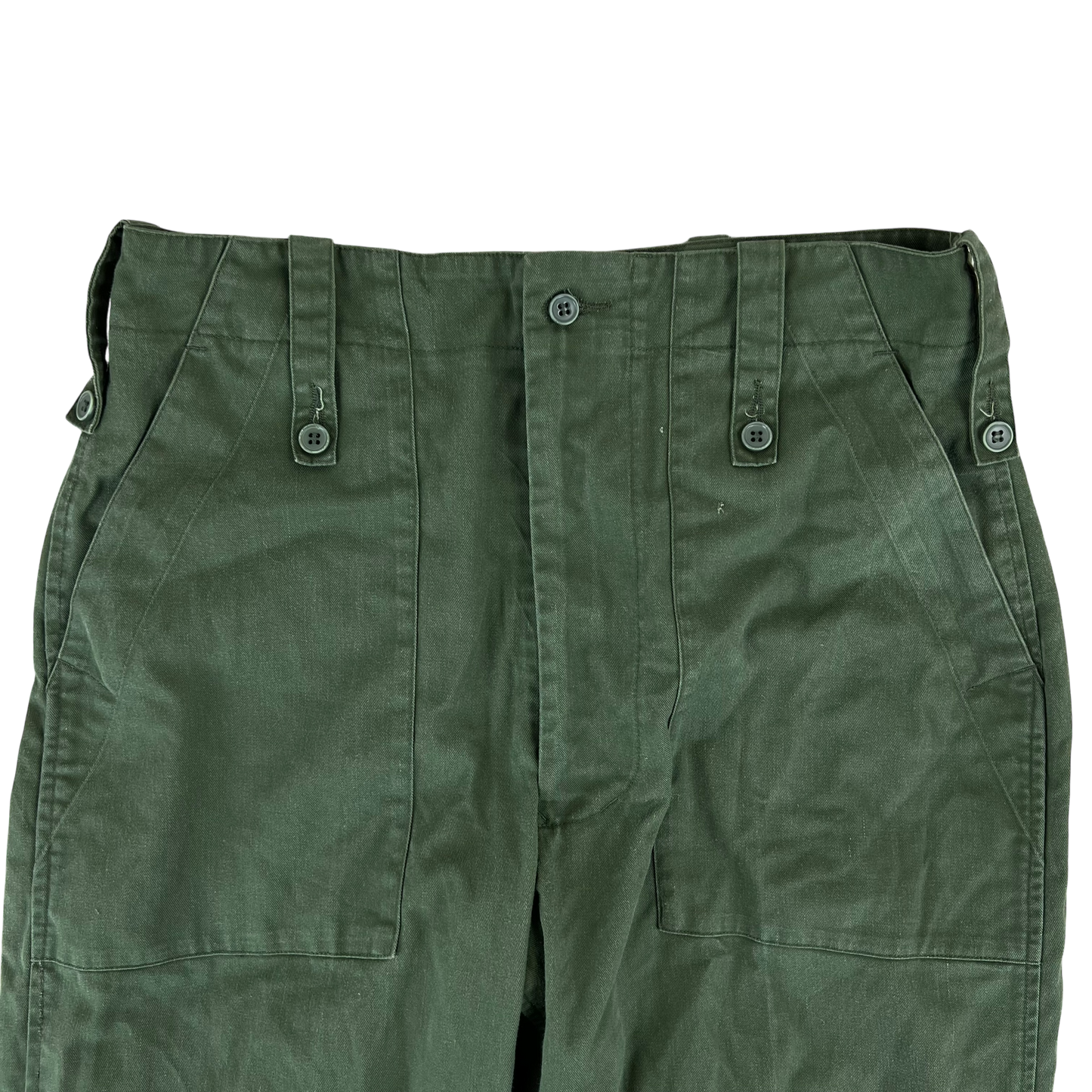 British Army Olive Green Fatigue Work Trousers - W31 L31