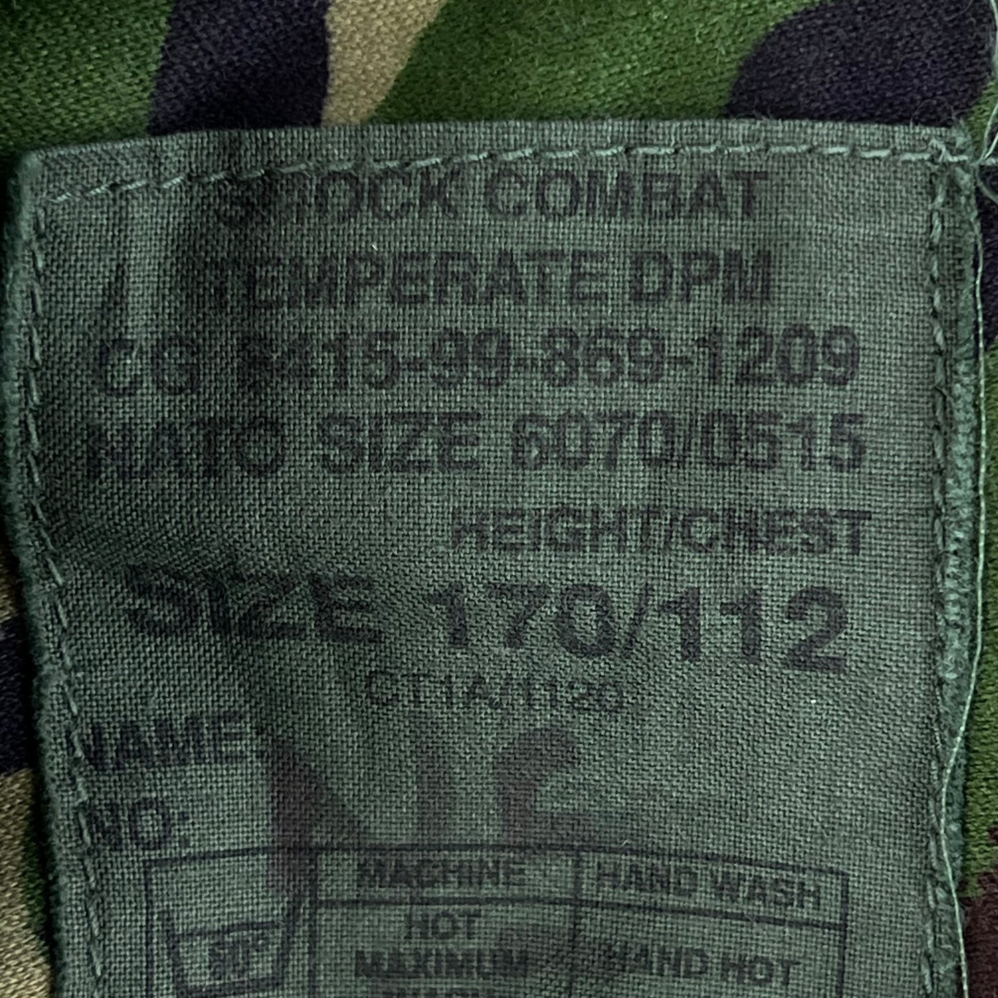 British Army 84 Pattern Woodland DPM Camo Combat Smock - Large 170/112
