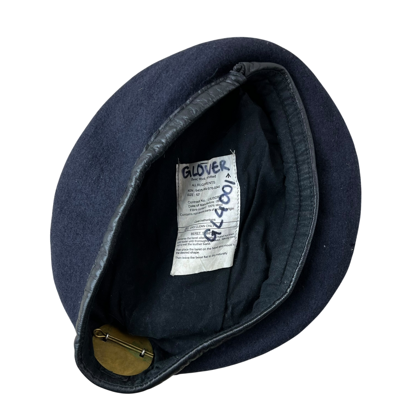 British Army Navy Beret w/ Badge - Army Foundation College - Medium 57cm