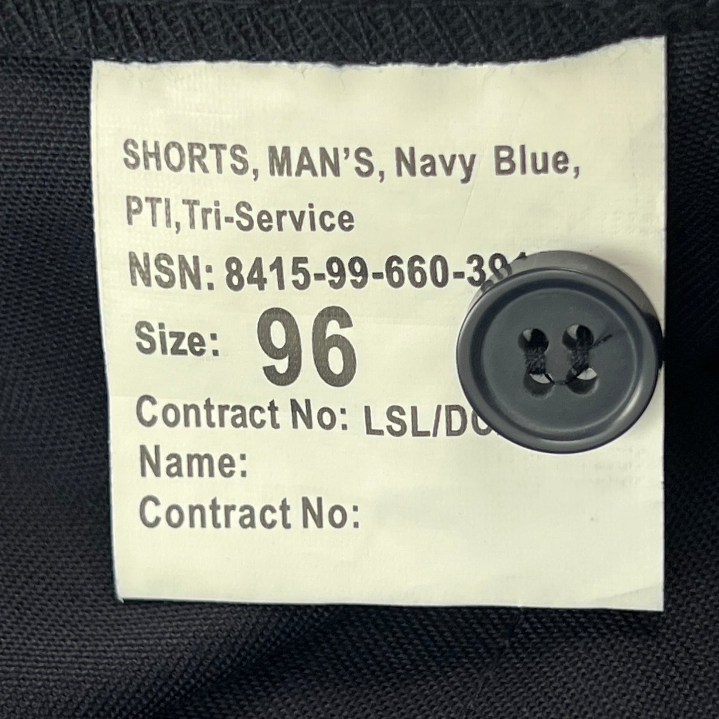 British Army / Tri-Services Navy Blue PTI Shorts - W37