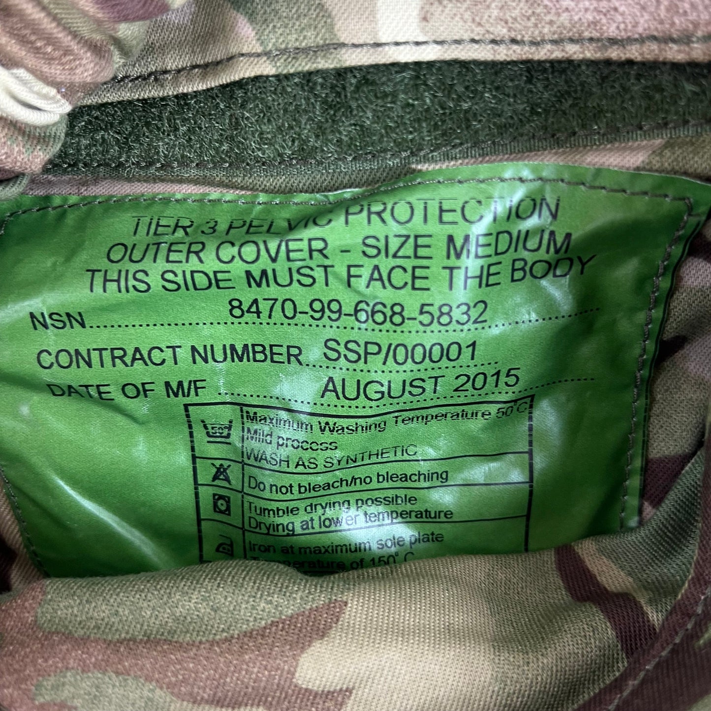 British Army Tier 3 Pelvic Protection MTP Camouflage Trouser Cover - Medium