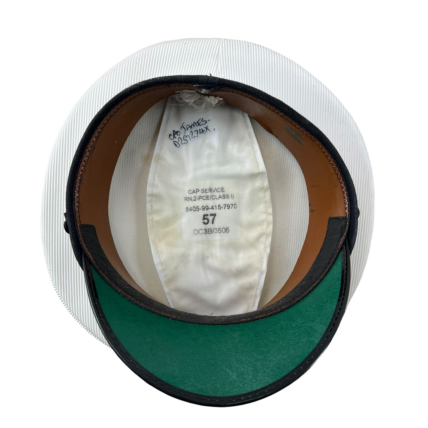 British Royal Navy Officer's Peaked Dress Cap - Medium 57cm