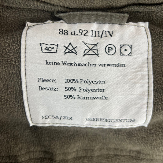 Austrian Army Olive Fleece Cardigan - Small 88-92 III/IV