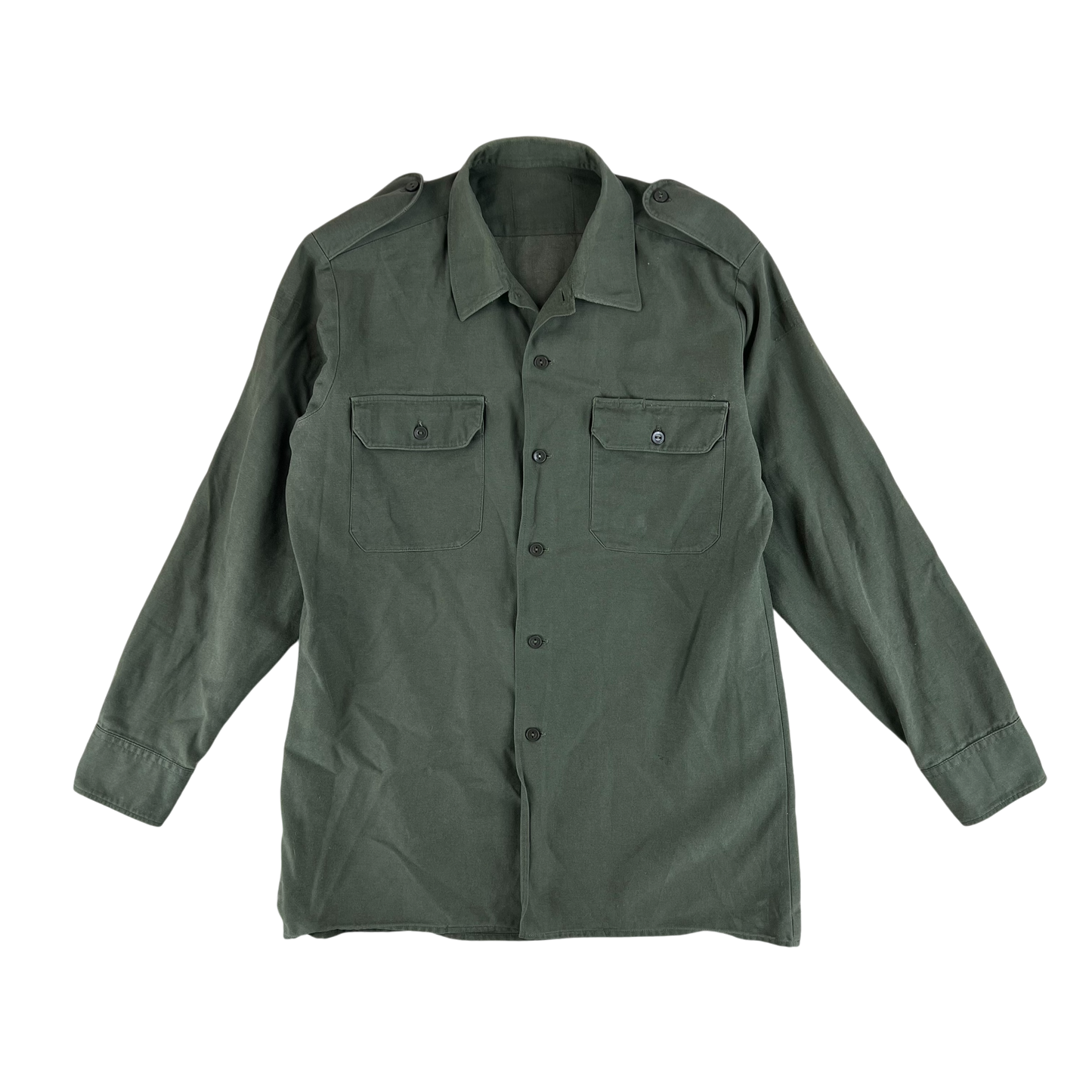 German Army Olive Green Long Sleeve Field Shirt - Medium