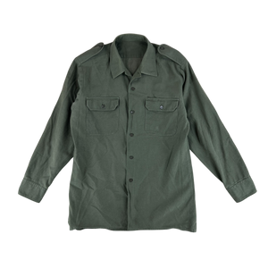 German Army Olive Green Long Sleeve Field Shirt - Medium
