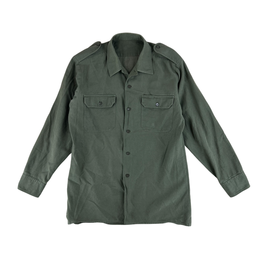German Army Olive Green Long Sleeve Field Shirt - Medium