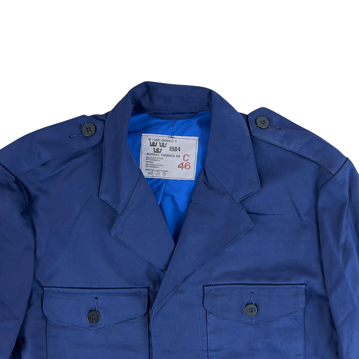 Swedish Navy Blue Work Utility Jacket - Medium