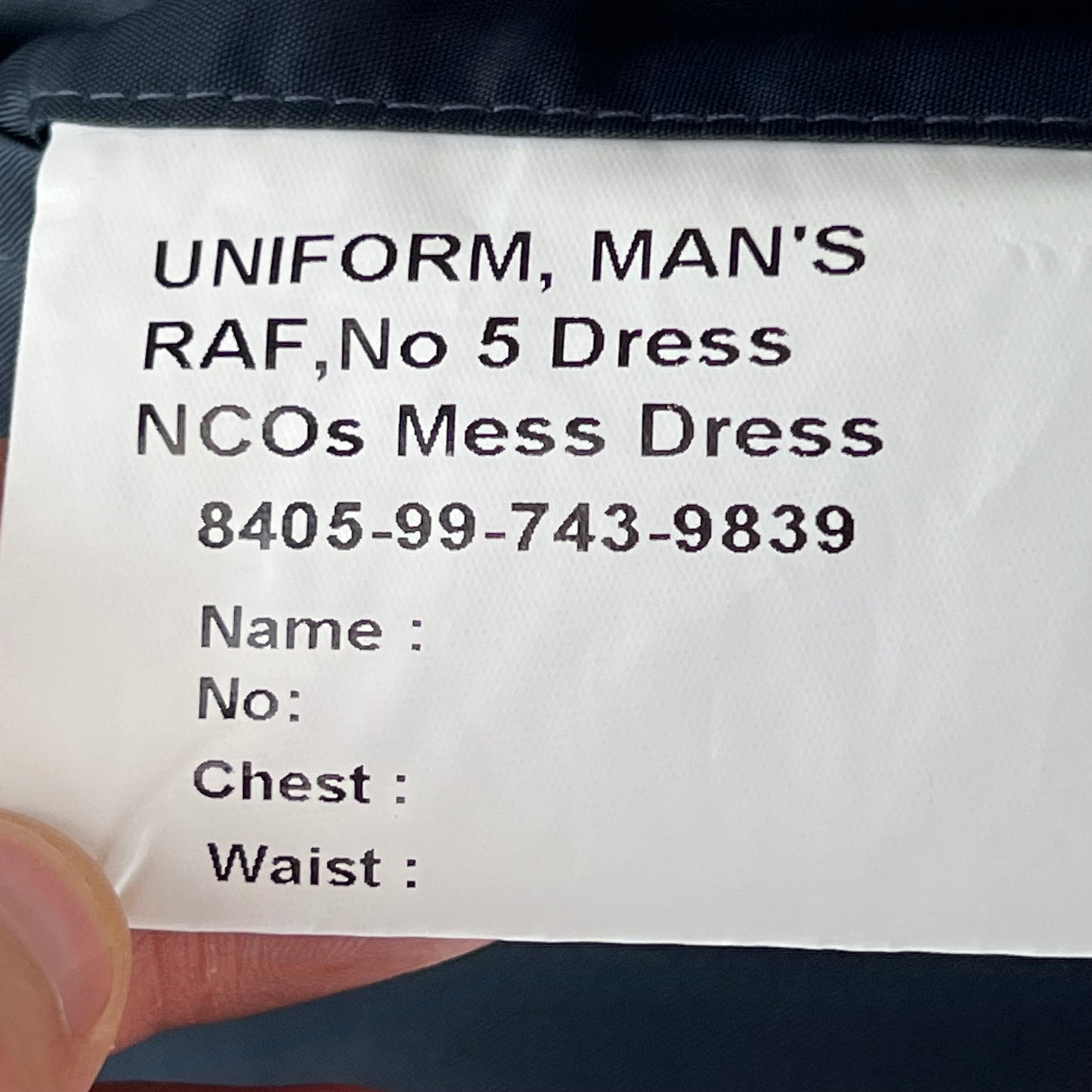 British RAF No. 5 NCO Mess Dress Jacket - Large