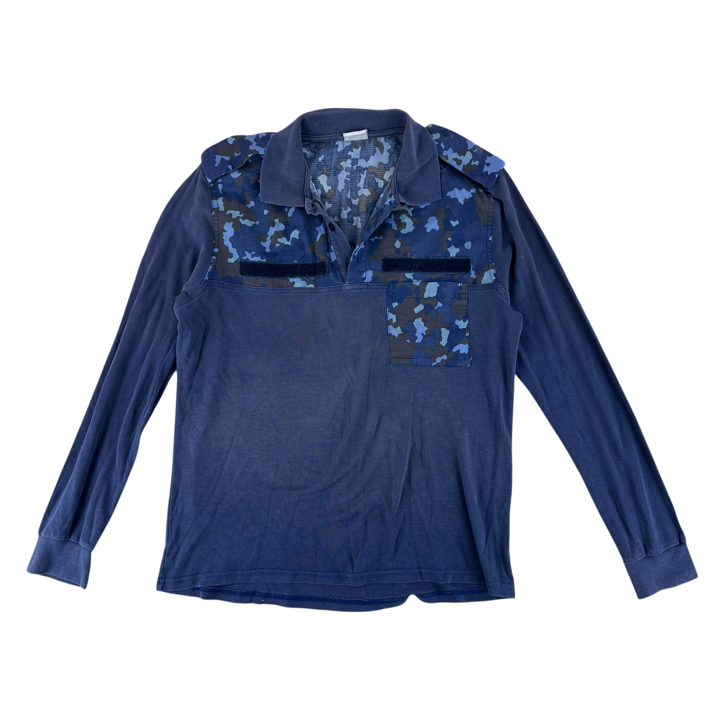 Romanian Navy M2017 Blue Camouflage Polo Top - Large