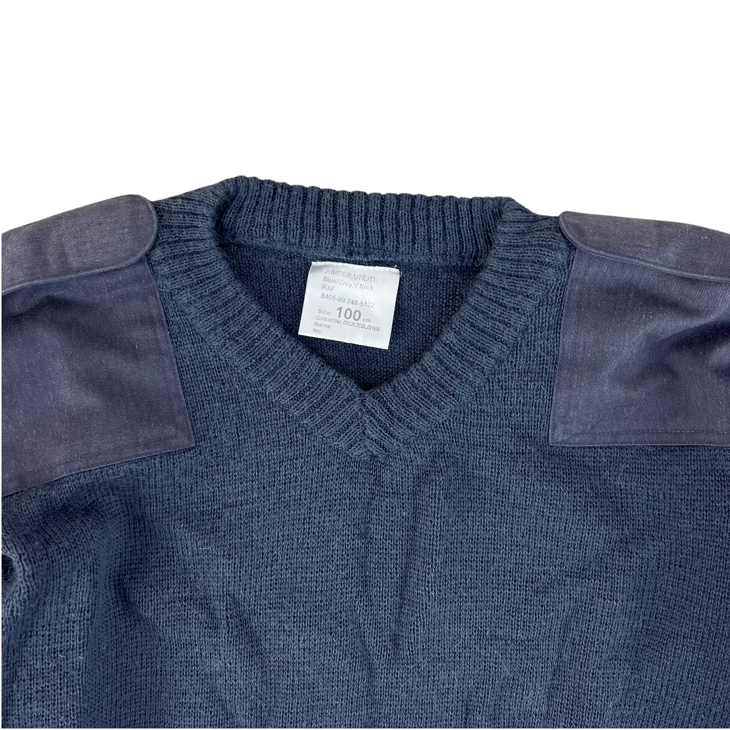 British RAF Wool V Neck Pullover Jersey Jumper - Medium 100cm
