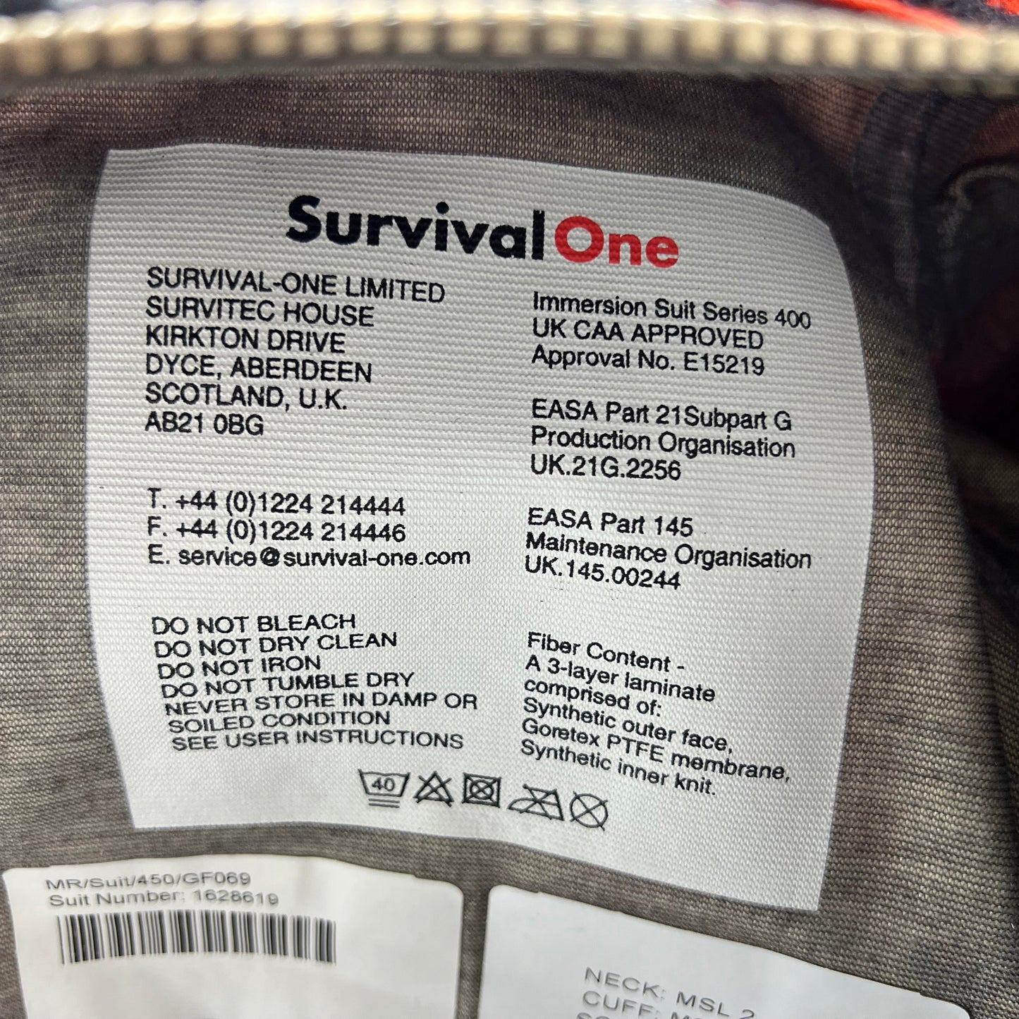 British Army Survival One Drysuit Immersion Suit - Medium