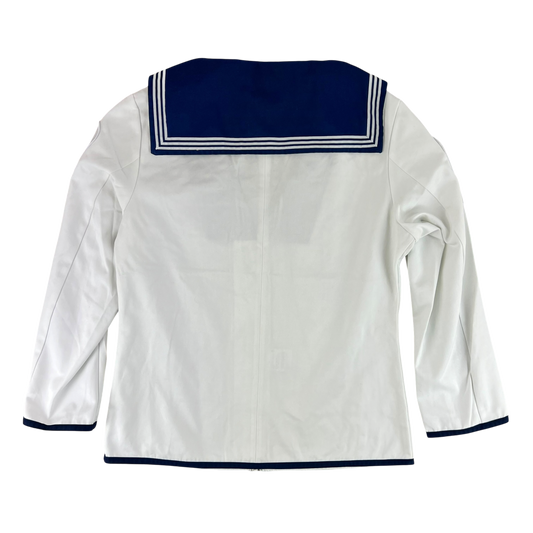 British Royal Navy Class II White Jumper Sailor's Top - Large 170/104