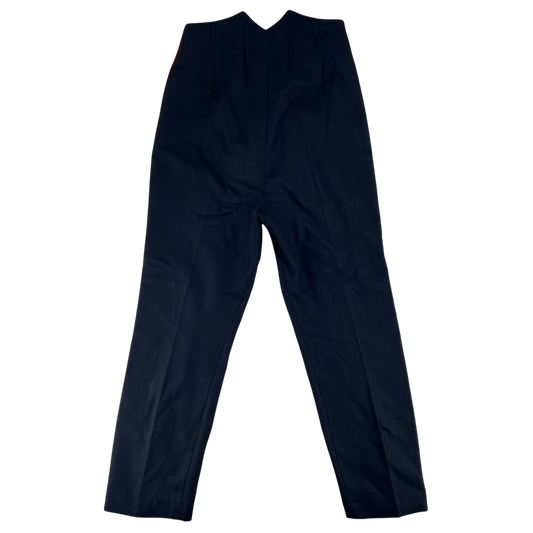 British Army Footguards Officers' Black Red Stripe Trousers - W34 L32