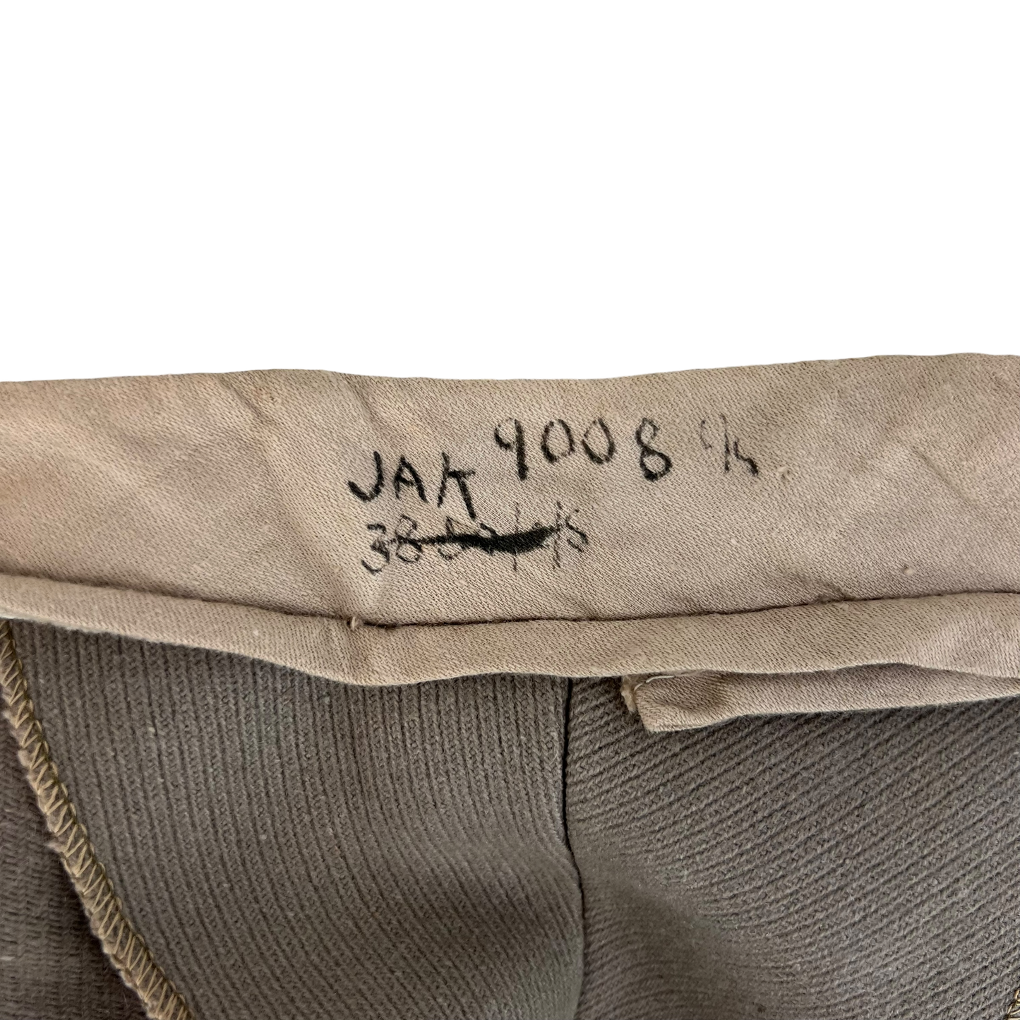 British Army 50s Khaki Cavalry Riding Trousers Jodhpurs - W22 L26.5