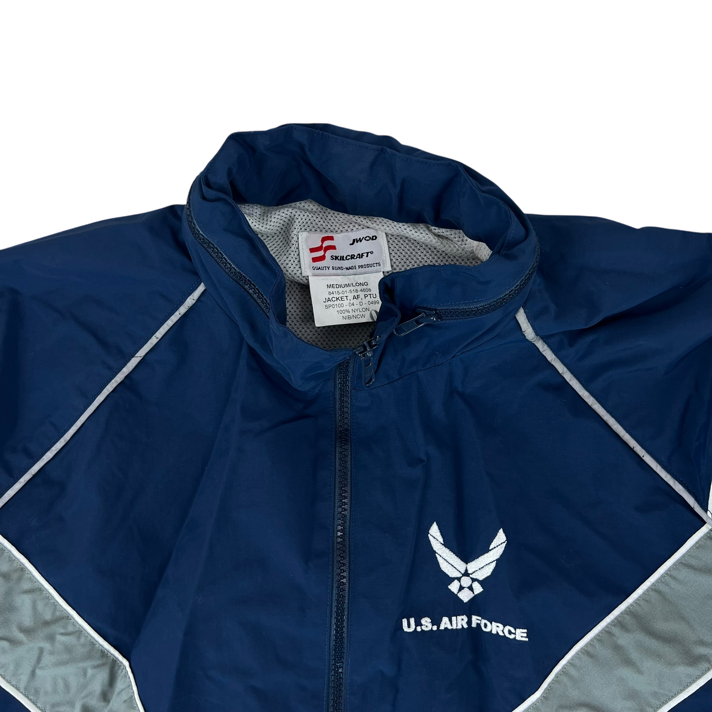 US Air Force Blue PTU Track Jacket - Large "Medium"