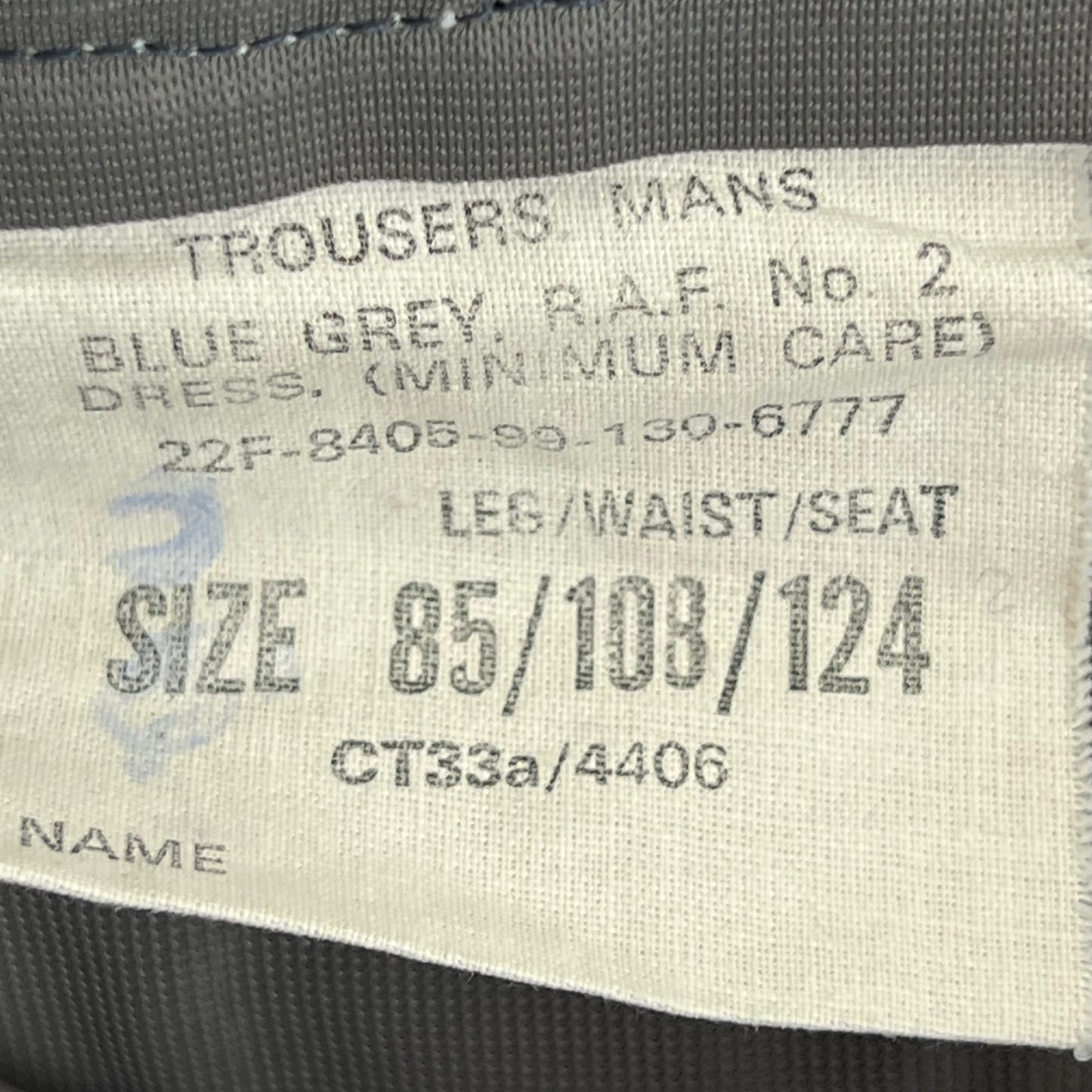 British RAF 72 Pattern Blue-Grey Dress Trousers - W42 L32