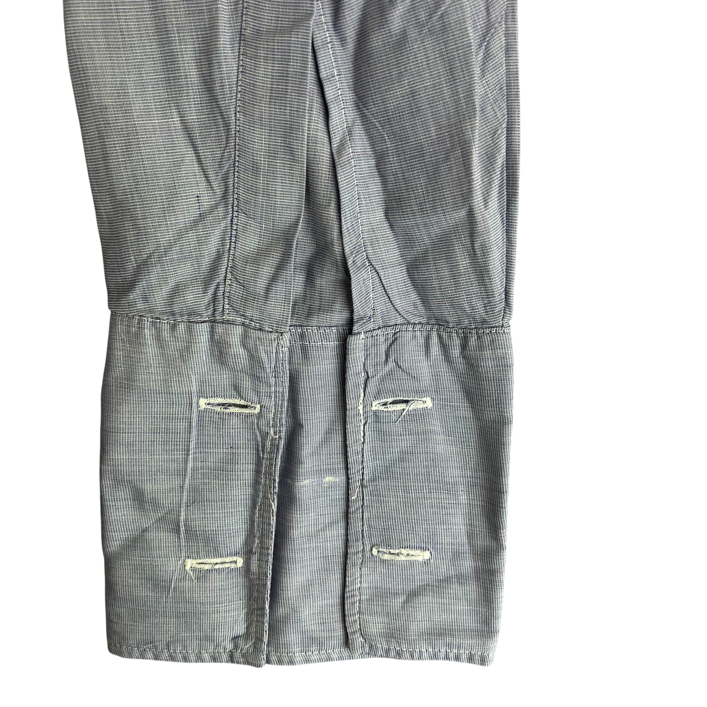 British RAF Vintage Collarless Light Blue No. 2 Long Sleeve Shirt - Medium