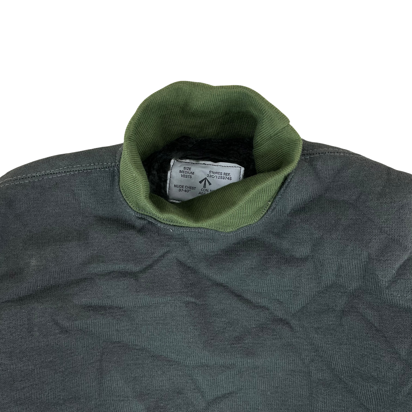 British RAF Aircrew Faux Fur Thermal Pullover Base Layer Top - Medium