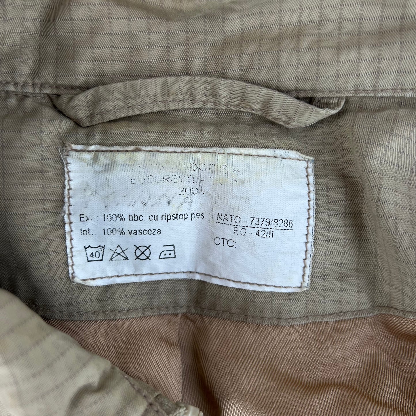 Romanian Army Tan Ripstop Blouson Jacket - Medium