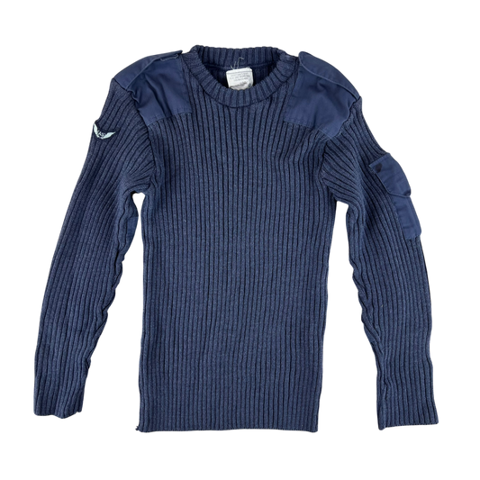 British RAF Wool V Neck Pullover Jersey Jumper - Large 106cm