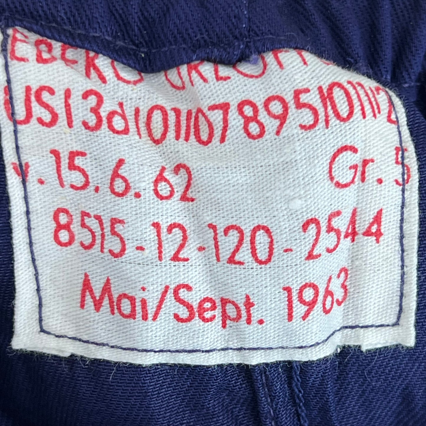 West German Army Cotton PT Navy Blue Swim Shorts - Small