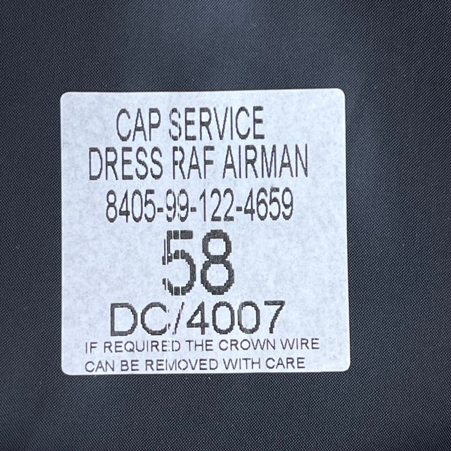 British RAF Peaked Dress Cap - Medium 58cm