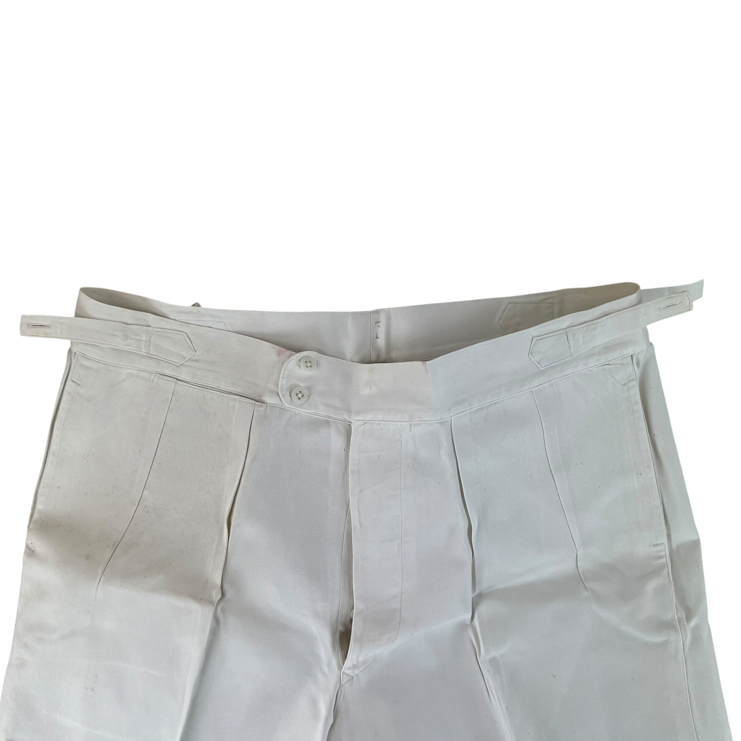 British Merchant Navy 50s Tropical White Shorts - W38