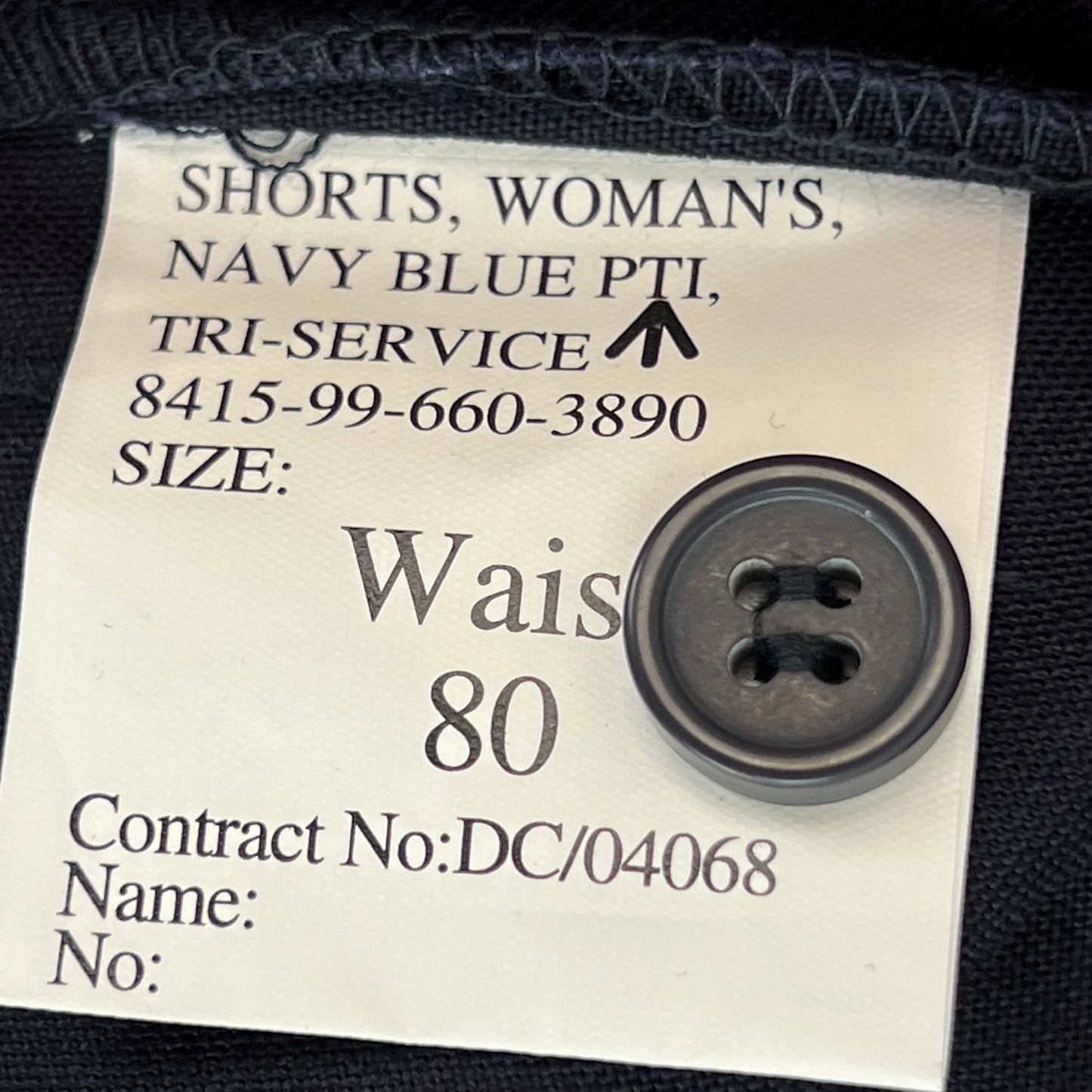 British Army / Tri-Services Women's Navy Blue PTI Shorts - W31.5