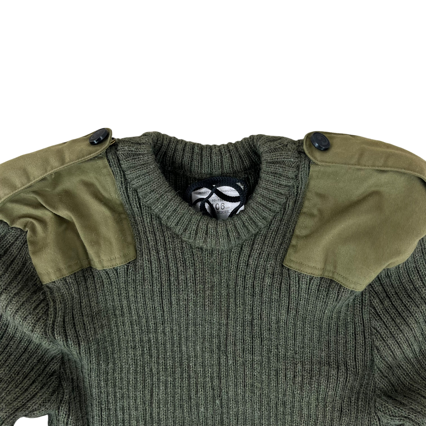 British Army Olive Green Pullover Jumper - Rifles - Large 106cm