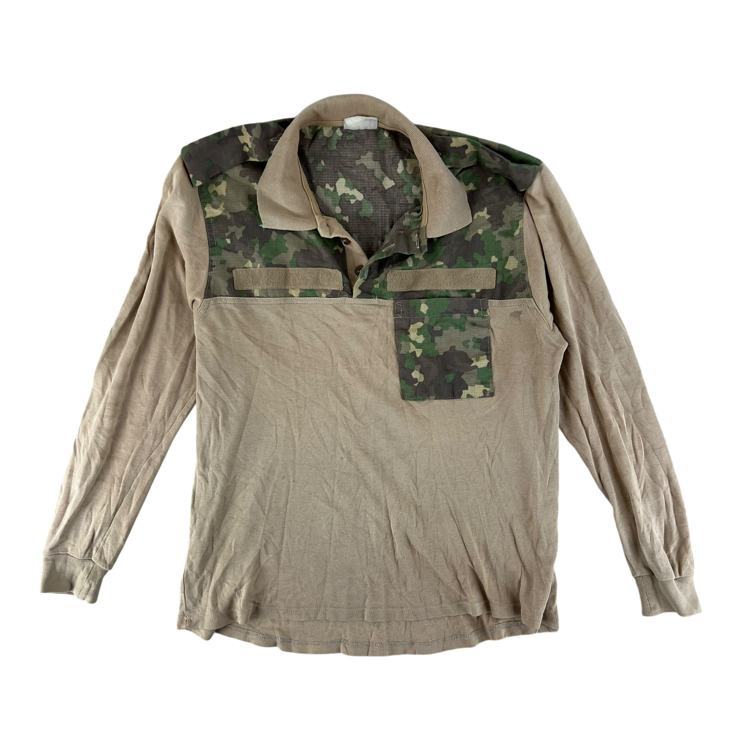 Romanian Army M2017 Woodland Camouflage Polo Top - Medium