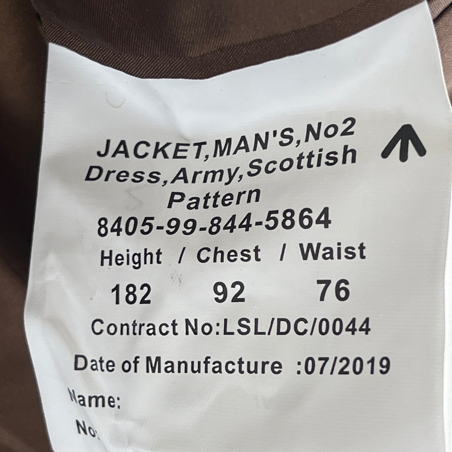 British Army No. 2 FAD Dress Jacket Scottish Pattern w Belt - Royal Regiment of Scotland - Medium 182/92