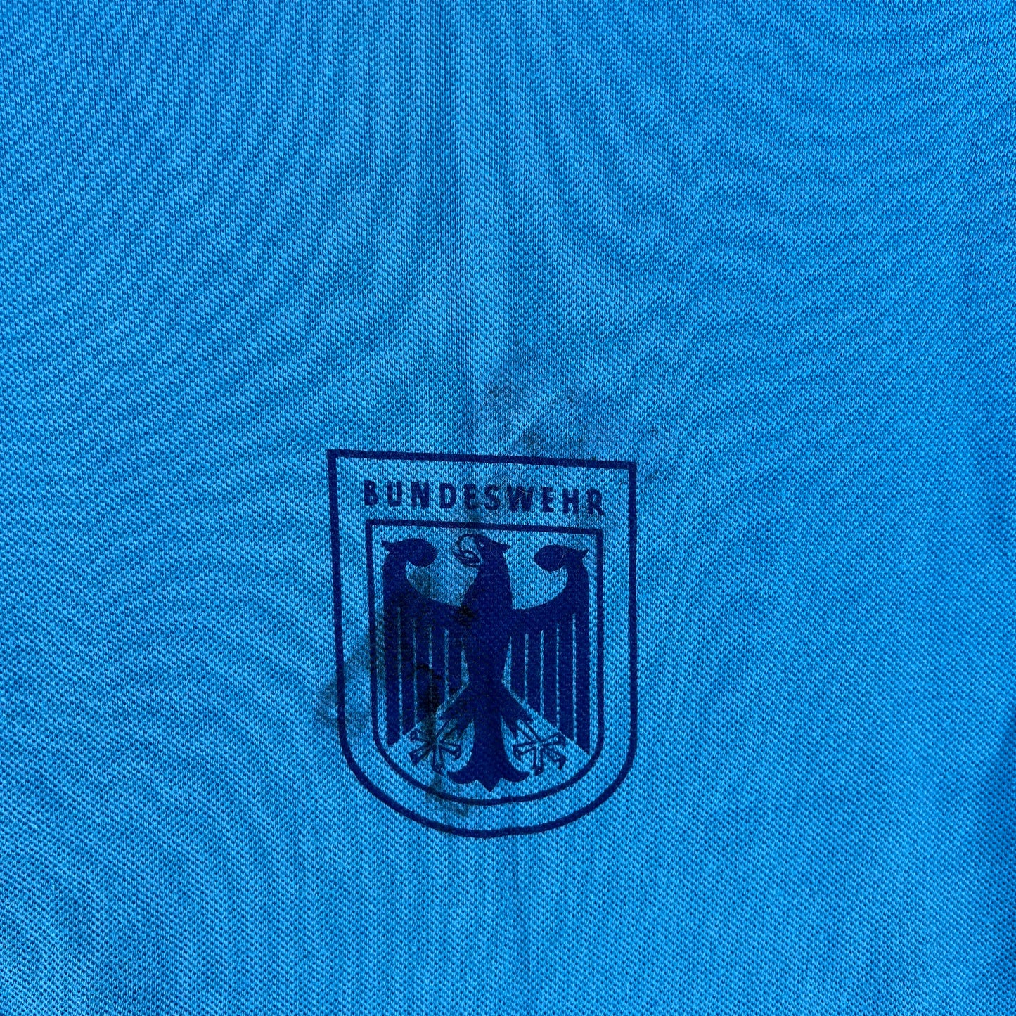 West German Army 70s Blue Training T Shirt - Small