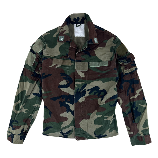 Italian Army Roma 90 Woodland Camouflage Combat Jacket - Small