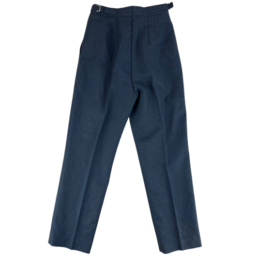British RAF Women's 72 Pattern Lightweight Blue-Grey Dress Trousers - W28 L29.5