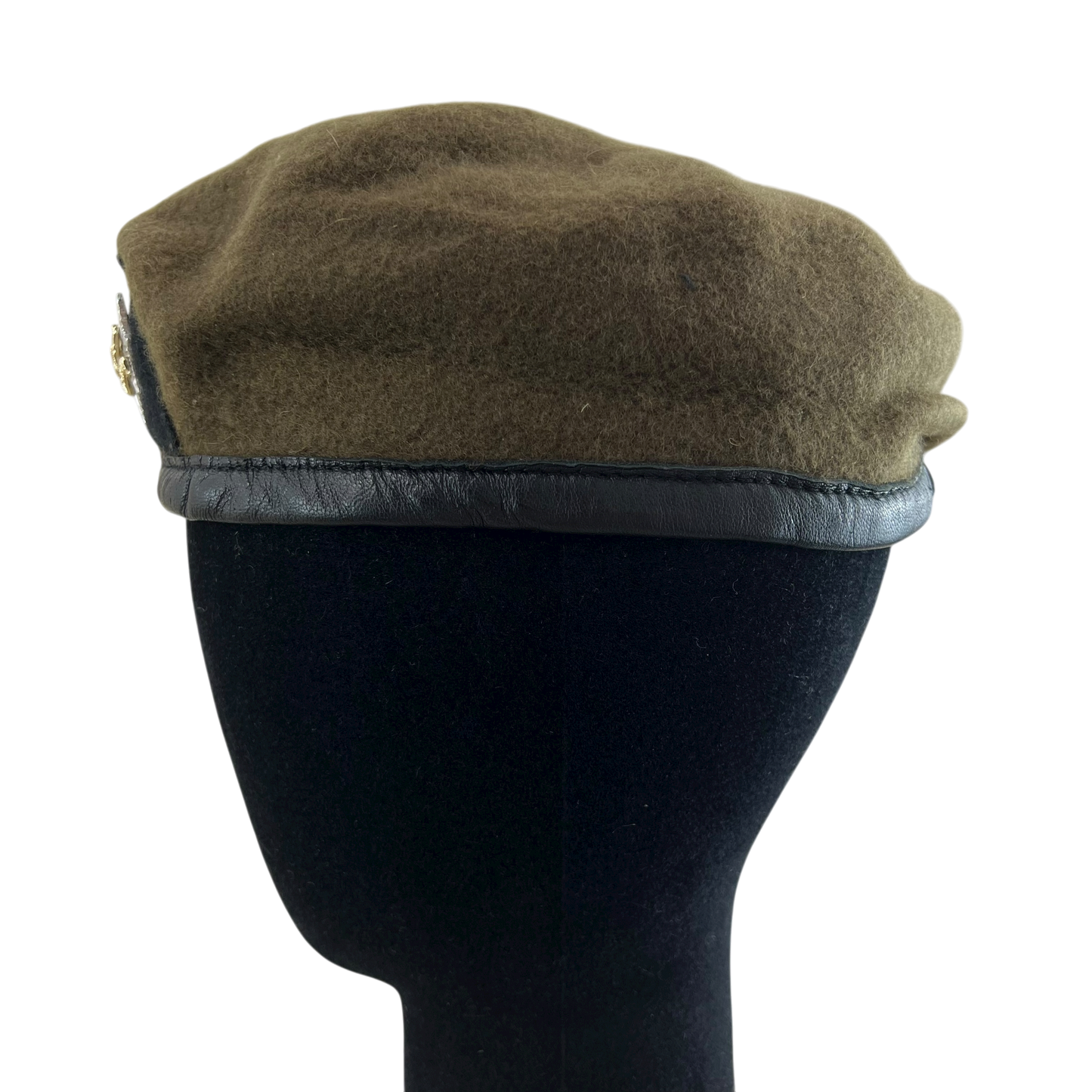 British Army Khaki Beret w/ Badge - Royal Anglian - Small 56cm