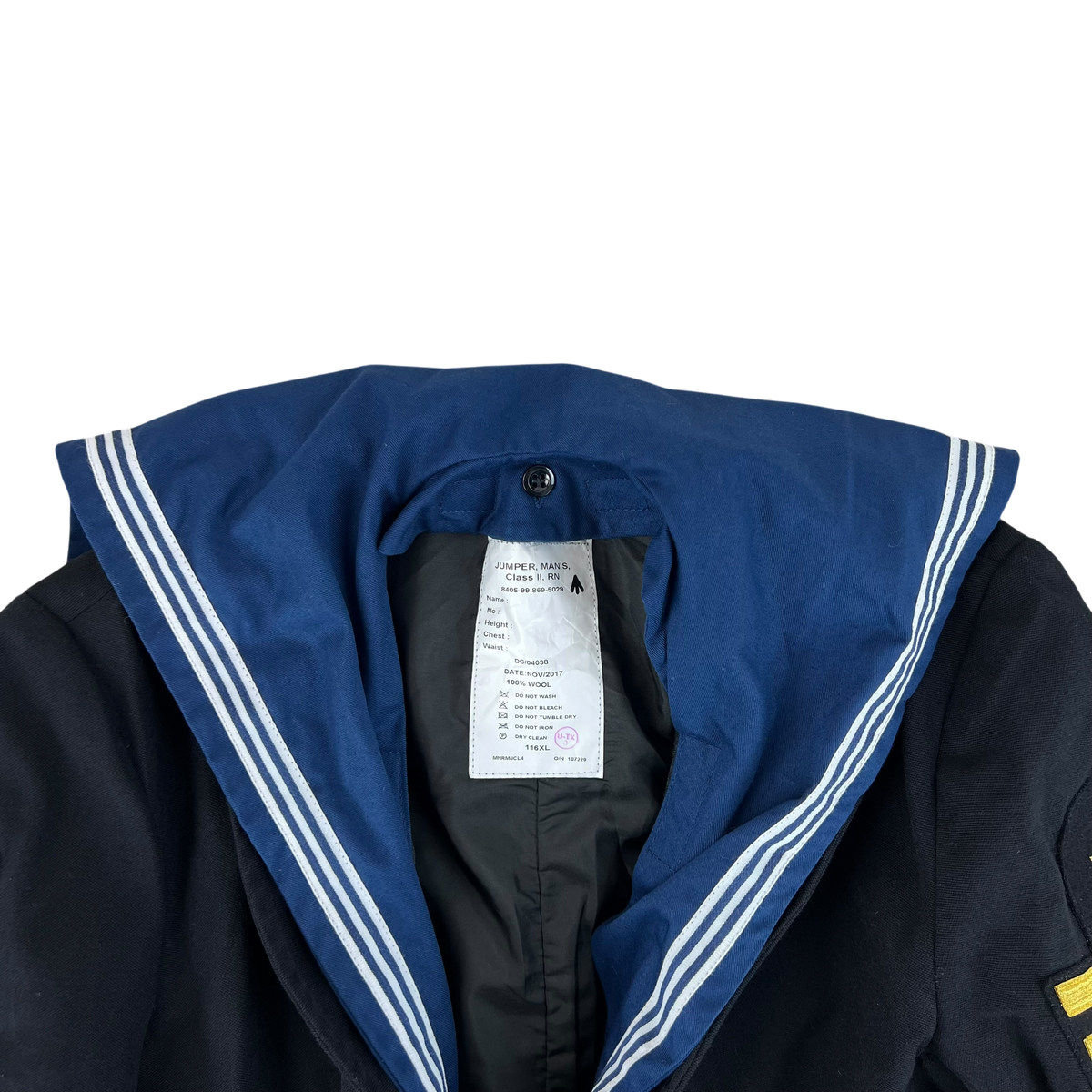 British Royal Navy Class II Jumper Sailor's Top - Large 116XL