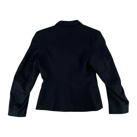 British Royal Navy Women's WRNS Diagonal Serge Black Blazer - Small SIZE 9
